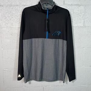 Antigua NFL Carolina Ppanthers men's 1/4 zip black/grey Medium